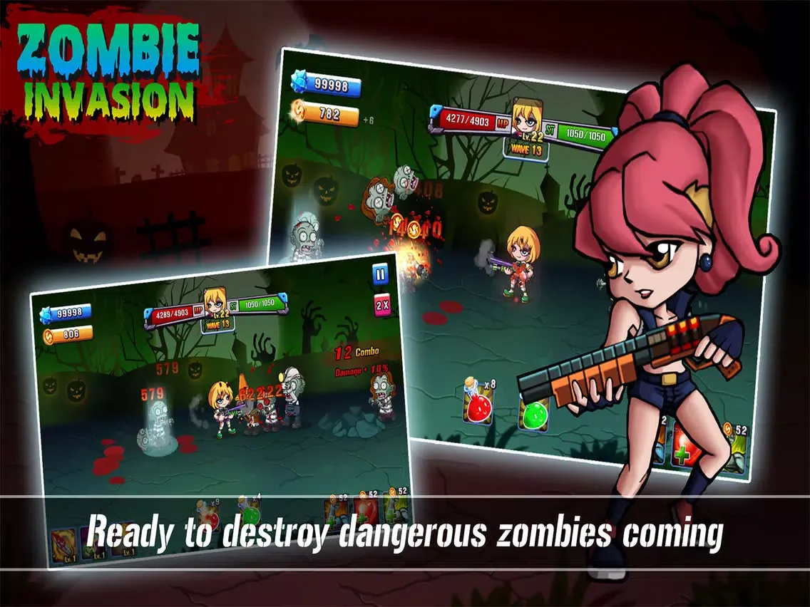 Capturas de pantalla de Zombie Invasion 1.0 iPad 