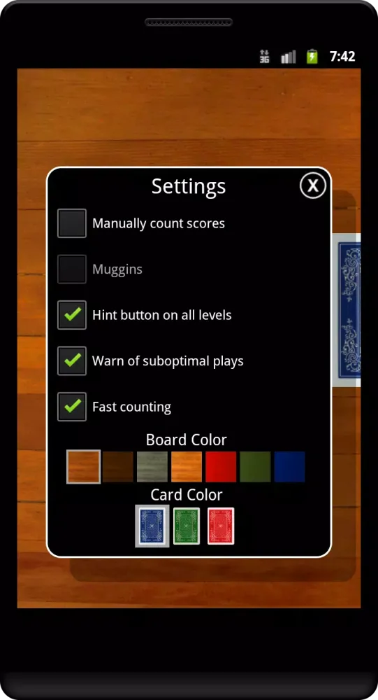 Capturas de pantalla de Cribbage Classic