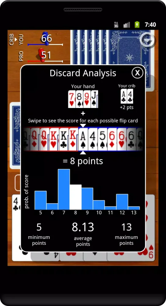 Capturas de pantalla de Cribbage Classic
