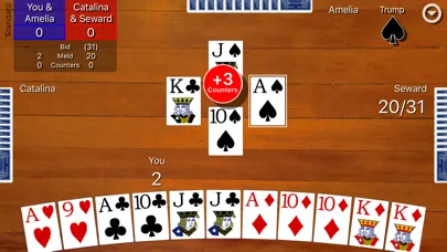 Capturas de tela do Pinochle Classic