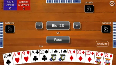 Capturas de tela do Pinochle Classic
