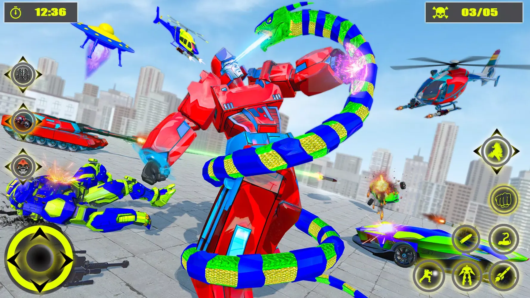 Anaconda Robot Car Robot Game スクリーンショット