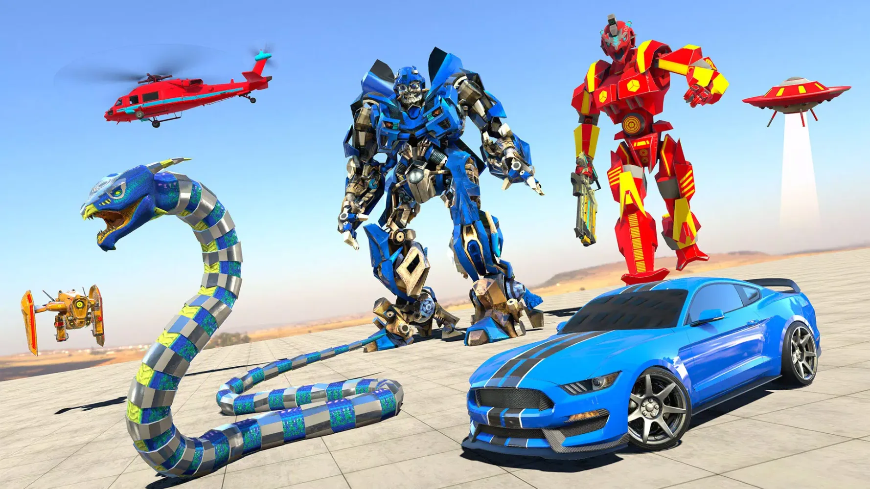 Anaconda Robot Car Robot Game スクリーンショット