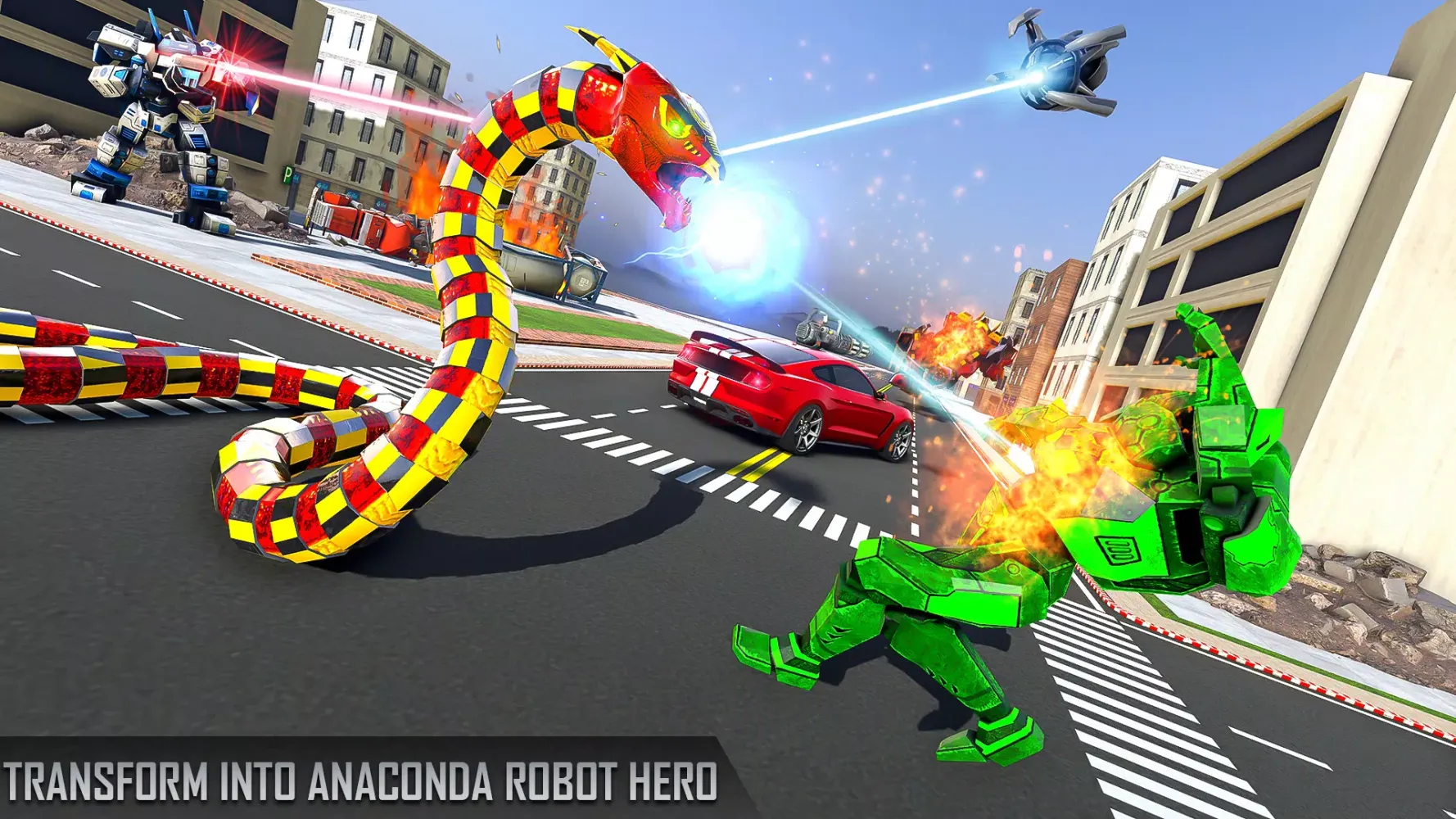 Anaconda Robot Car Robot Game スクリーンショット