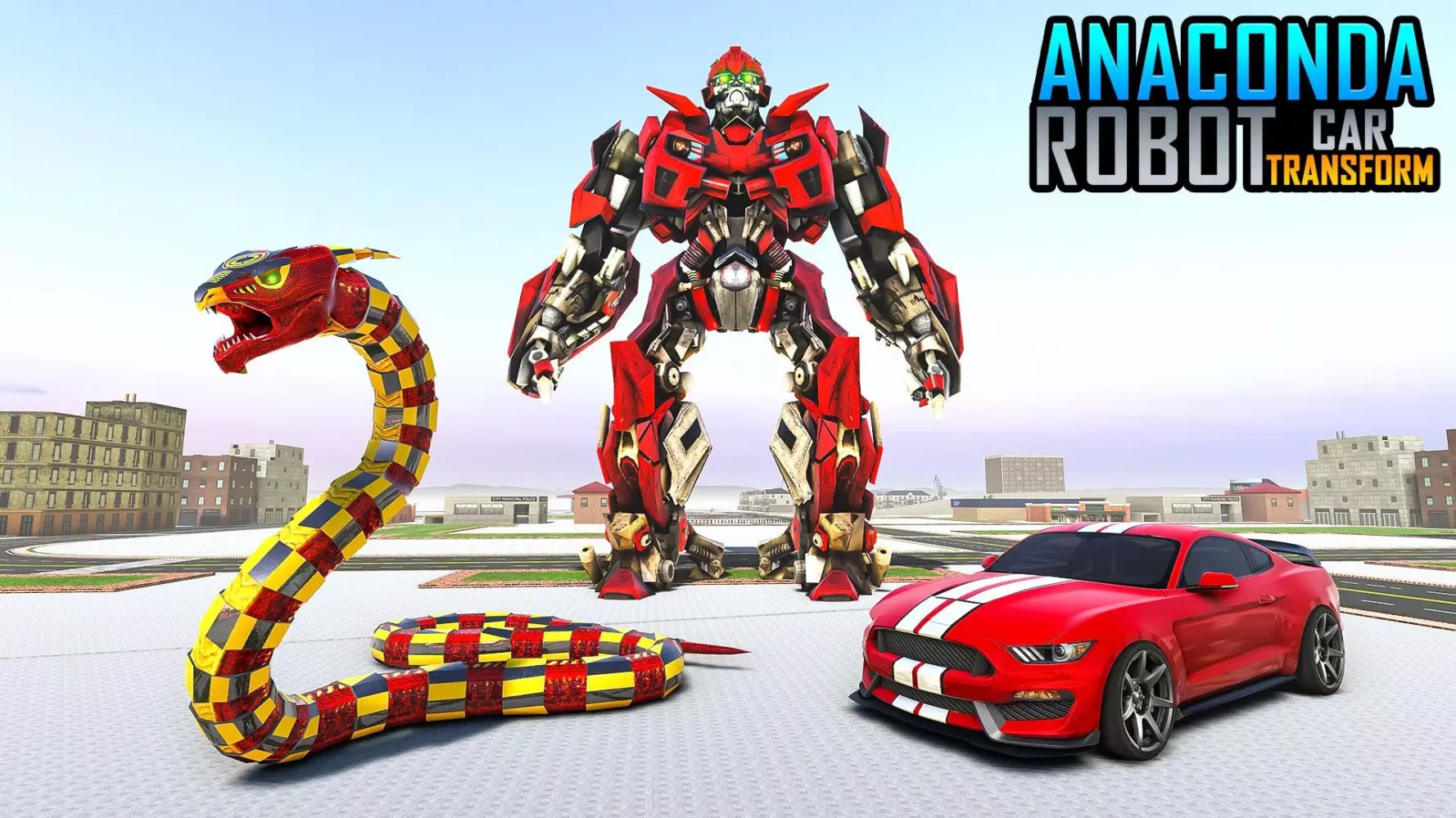 Anaconda Robot Car Robot Game スクリーンショット