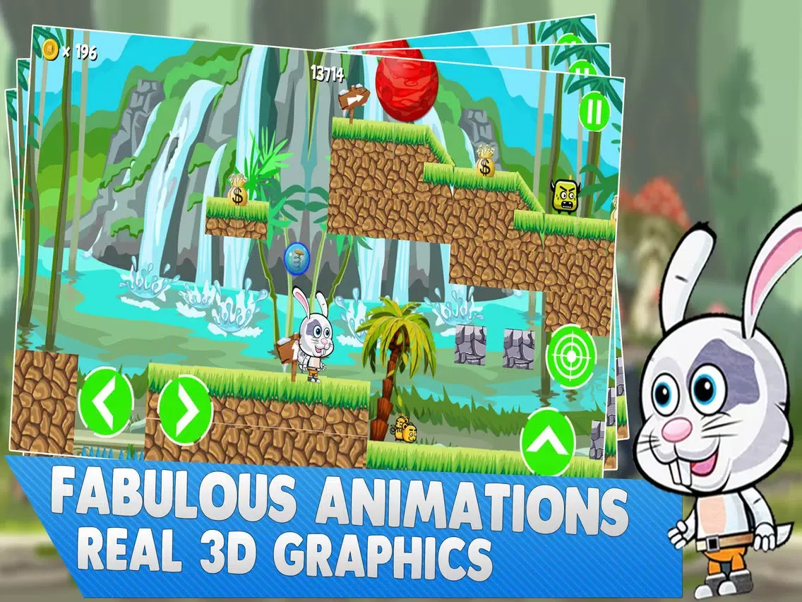 تصاویر Poptropica Bunny Run 3D iPad 