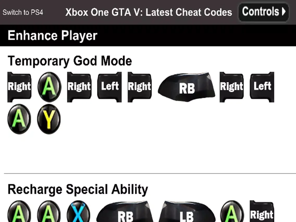 Cheats GTAV/RedDead Redemption iPad  스크린샷