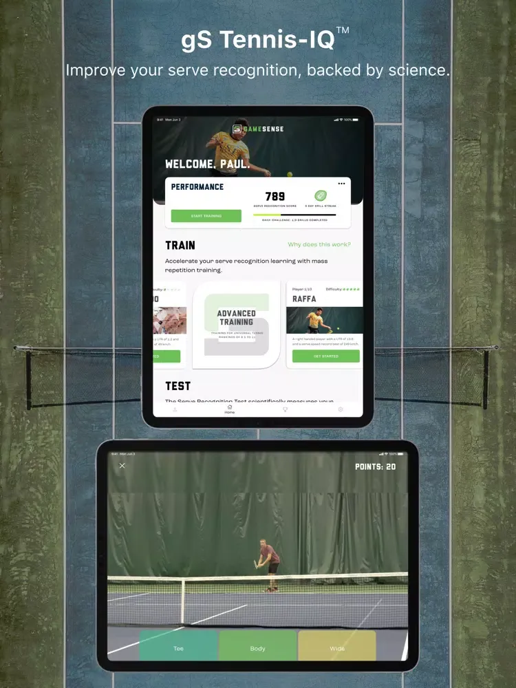 gS Tennis-IQ iPad  سکرین شاٹس