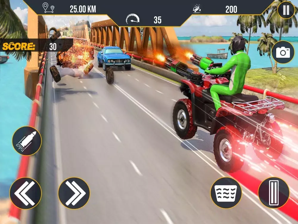 Capturas de pantalla de ATV Quad Bike Traffic Shooter iPad 
