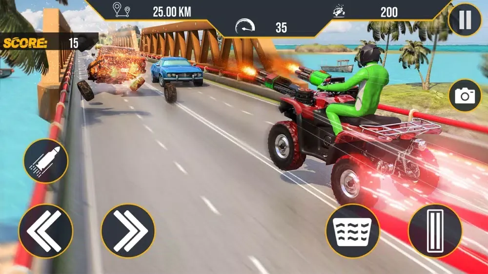 Capturas de pantalla de ATV Quad Bike Traffic Shooter
