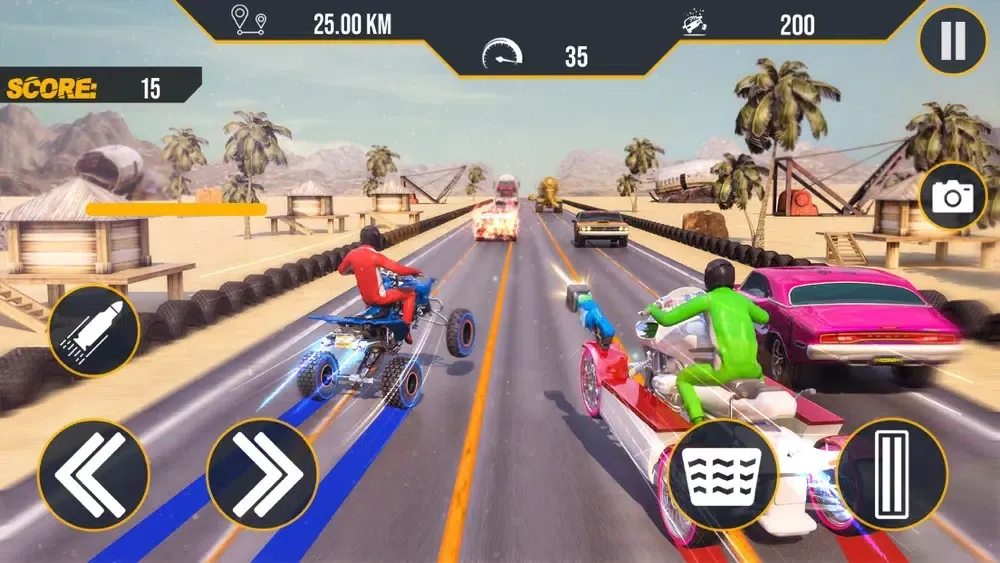 Capturas de pantalla de ATV Quad Bike Traffic Shooter