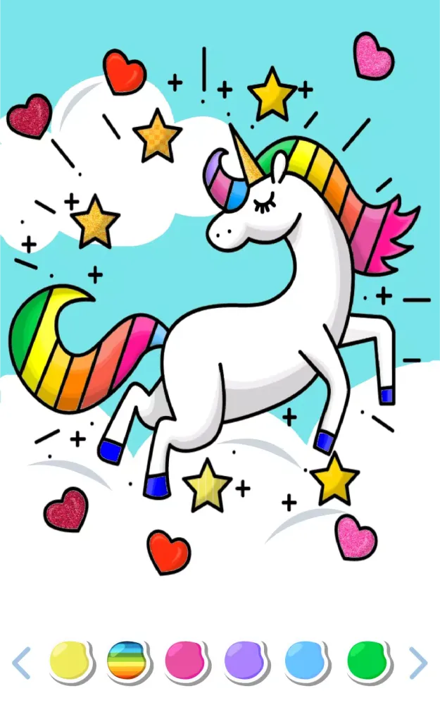 Captures d'écran de Unicorn Coloring