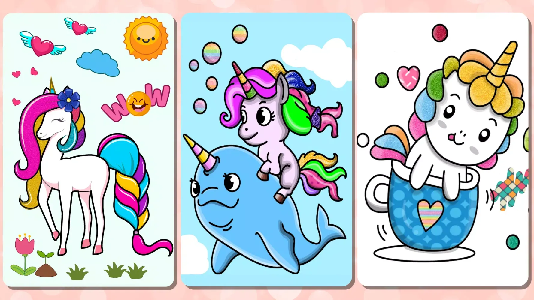 Captures d'écran de Unicorn Coloring