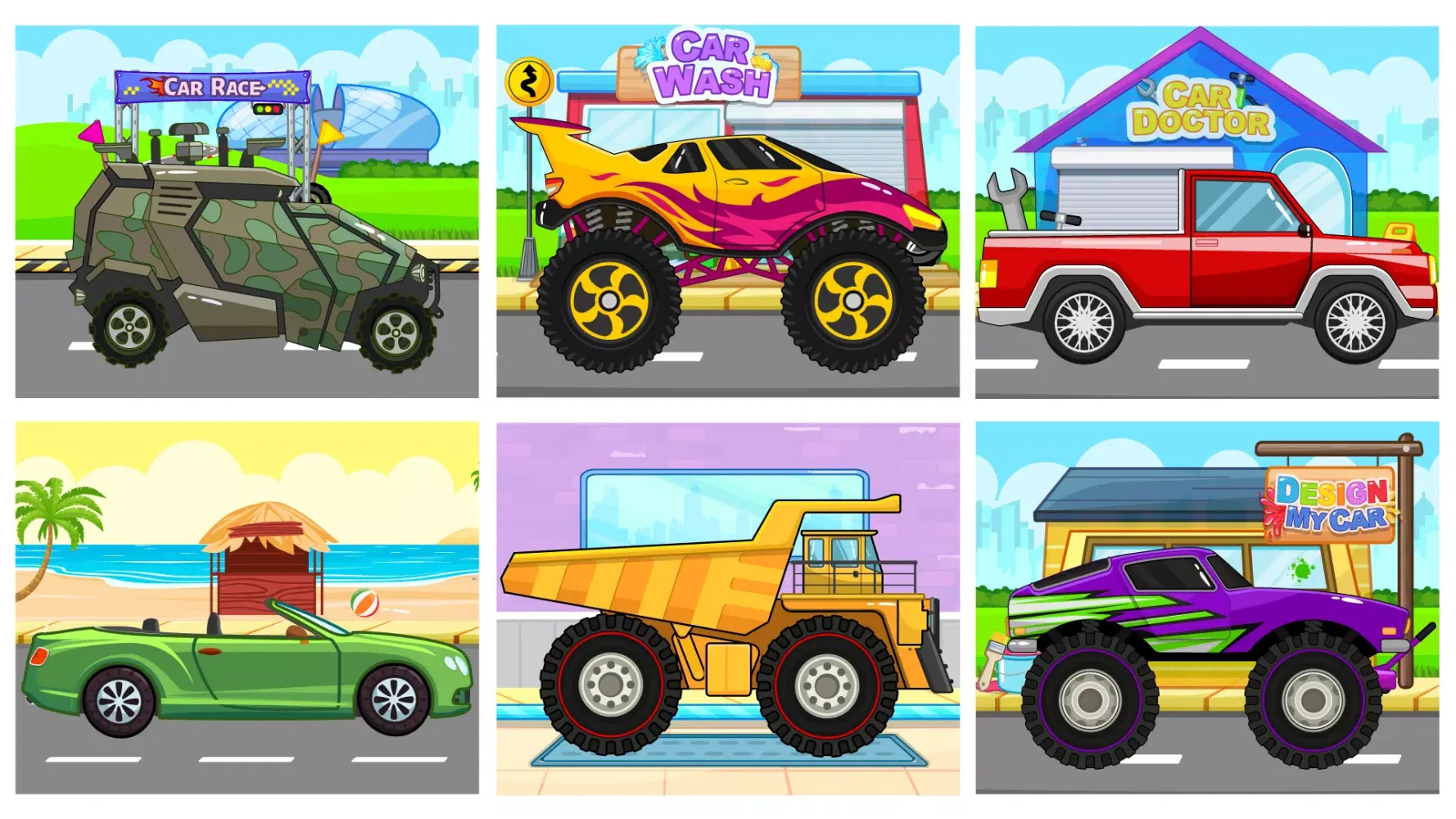 Car Wash & Race Games for Kids 스크린샷