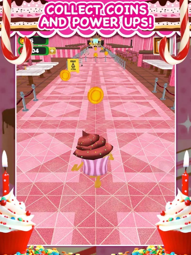 ภาพหน้าจอของ 3D Cupcake Girly Girl Bakery Run Game FREE iPad 