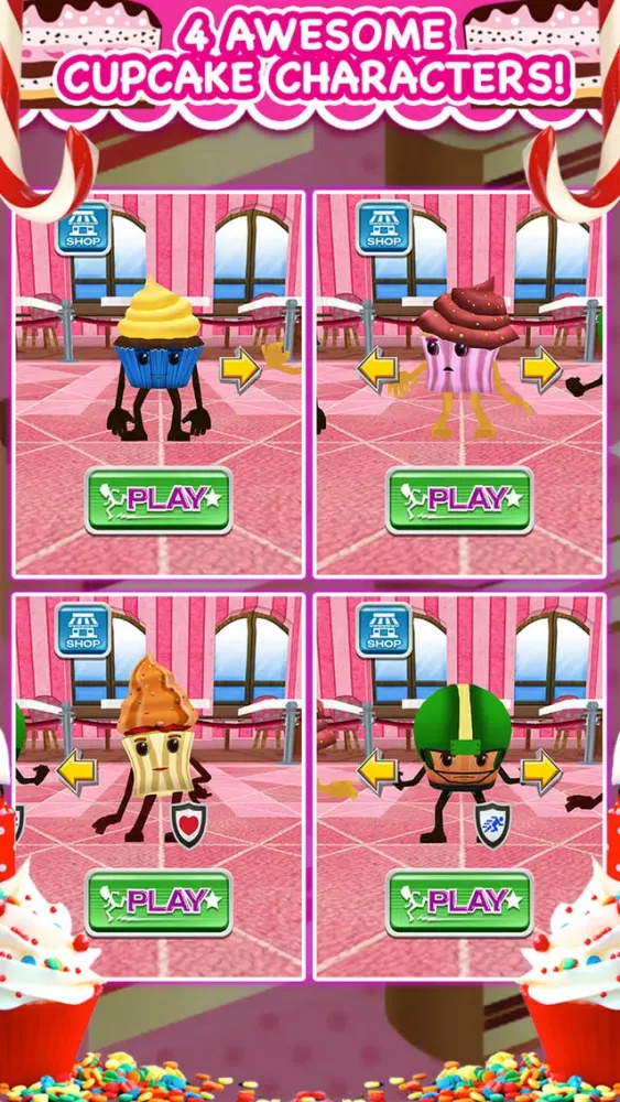ภาพหน้าจอของ 3D Cupcake Girly Girl Bakery Run Game FREE