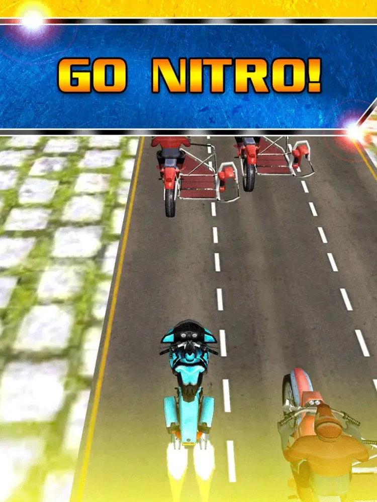 Zrzuty ekranu 3D Dirt Bike Running Mayhem Battle By Crazy Moto Rival Riding Street Racing Games Free iPad 