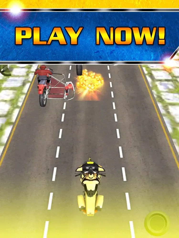 Zrzuty ekranu 3D Dirt Bike Running Mayhem Battle By Crazy Moto Rival Riding Street Racing Games Free iPad 