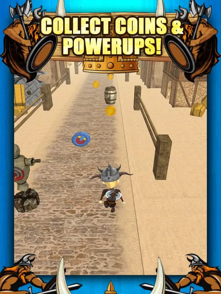 3D Viking Run Infinite Runner Game with Endless Racing by Parkour Fun Games FREE iPad 應用截圖