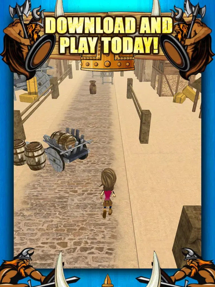 3D Viking Run Infinite Runner Game with Endless Racing by Parkour Fun Games FREE iPad 應用截圖