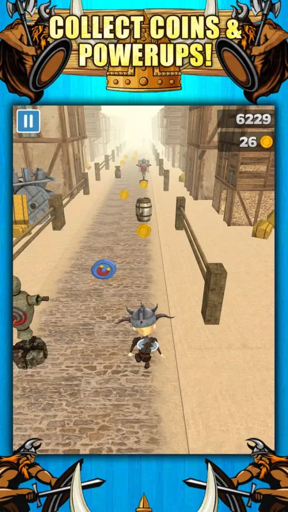 3D Viking Run Infinite Runner Game with Endless Racing by Parkour Fun Games FREE應用截圖