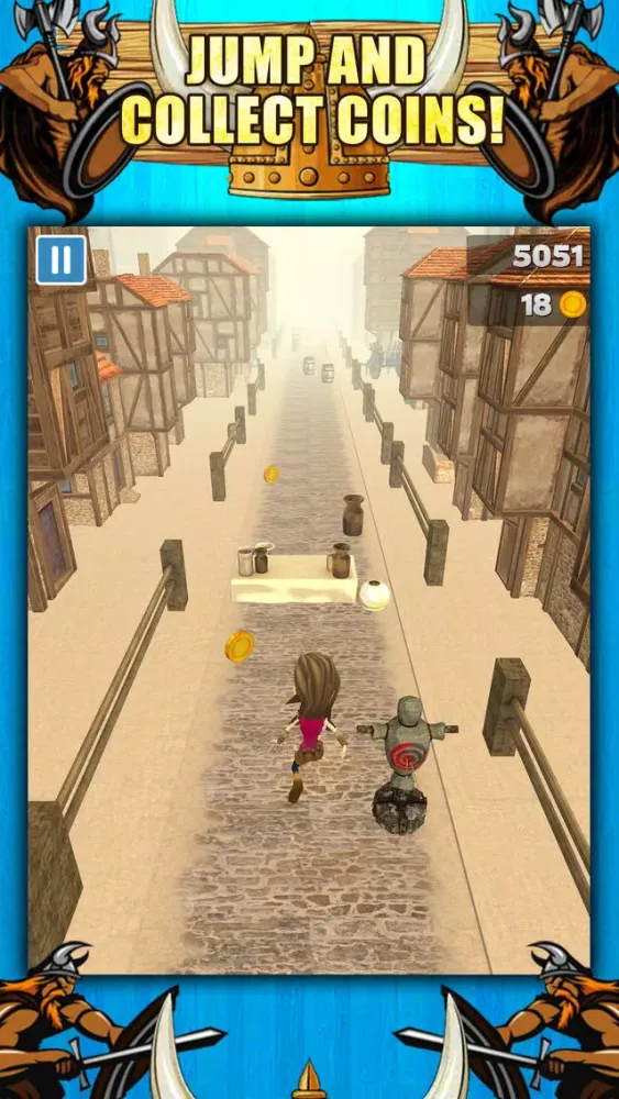 3D Viking Run Infinite Runner Game with Endless Racing by Parkour Fun Games FREE應用截圖
