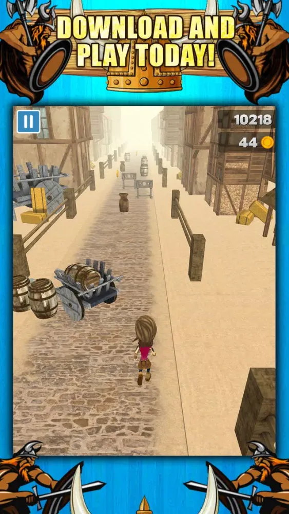 3D Viking Run Infinite Runner Game with Endless Racing by Parkour Fun Games FREE應用截圖