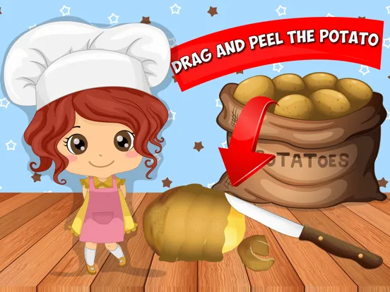French Fries Maker-Cook Eat & Learn for kids iPad  Screenshots