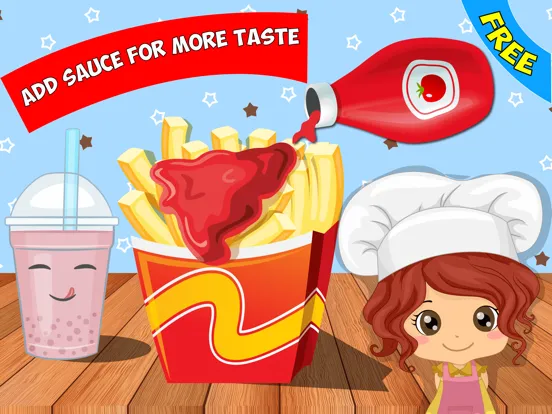 French Fries Maker-Cook Eat & Learn for kids iPad  Screenshots