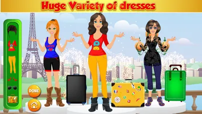 Screenshot di Travel Dress up-Girls Kids hot fabulous free fashion dress up,design & makeup time management game