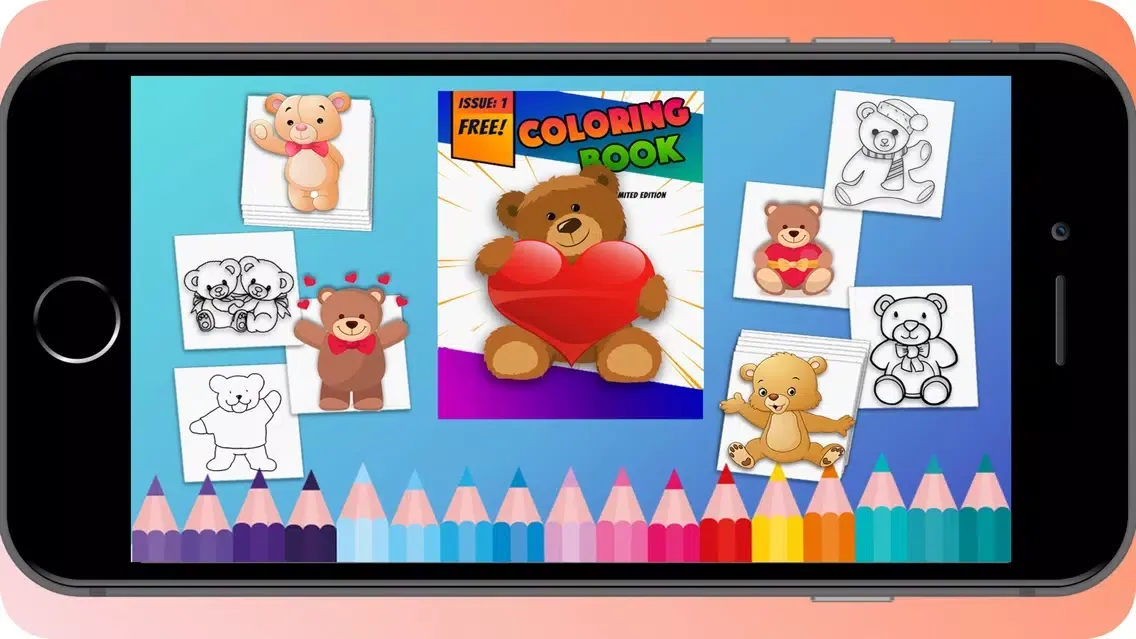 تصاویر Teddy Bear Coloring Book