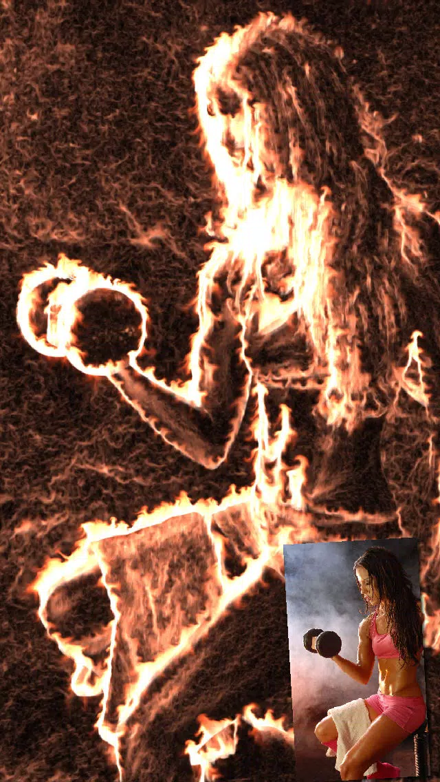 Ảnh chụp màn hình của Me On Fire: Amazing fire photo effects