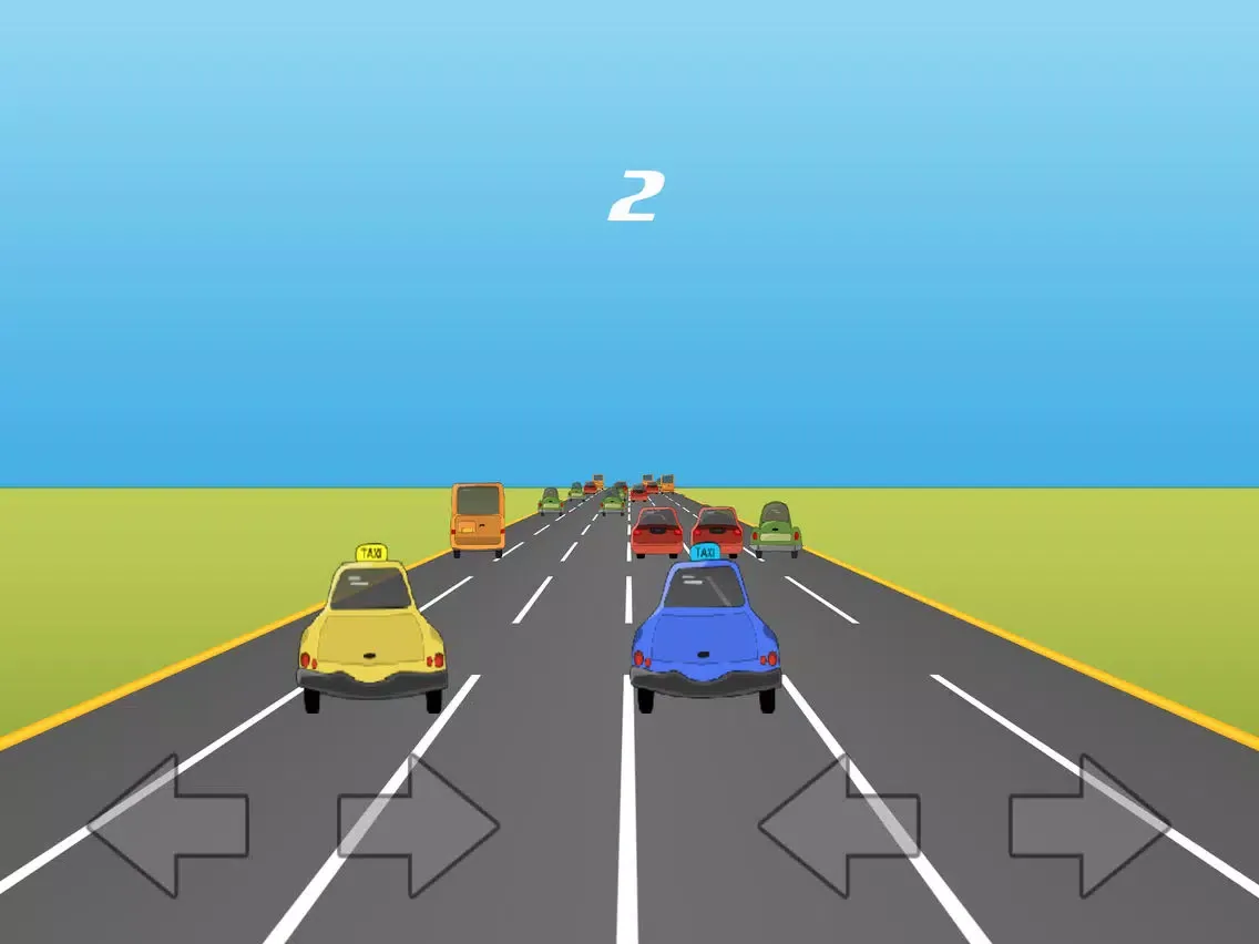 Tangkapan skrin Twin Taxi: Smash crazy rush hour traffic. An impossible hit racer. iPad 