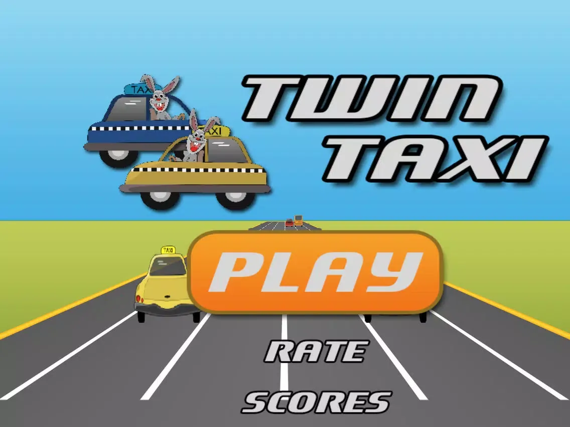Tangkapan skrin Twin Taxi: Smash crazy rush hour traffic. An impossible hit racer. iPad 