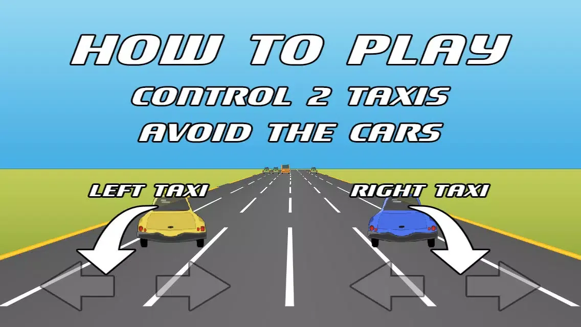 Tangkapan skrin Twin Taxi: Smash crazy rush hour traffic. An impossible hit racer.
