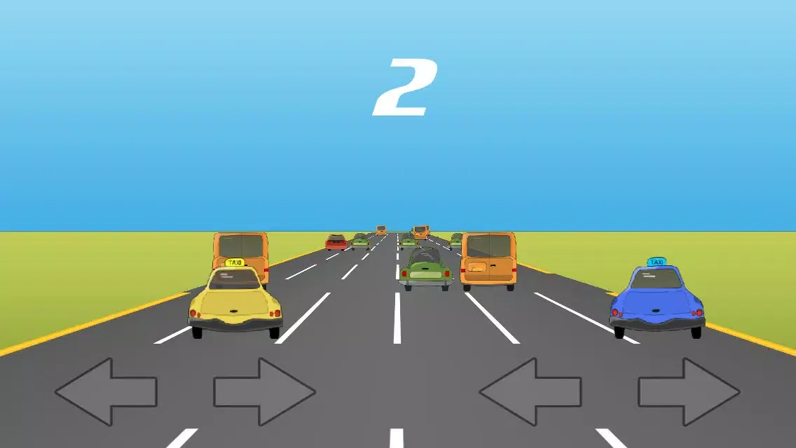 Tangkapan skrin Twin Taxi: Smash crazy rush hour traffic. An impossible hit racer.