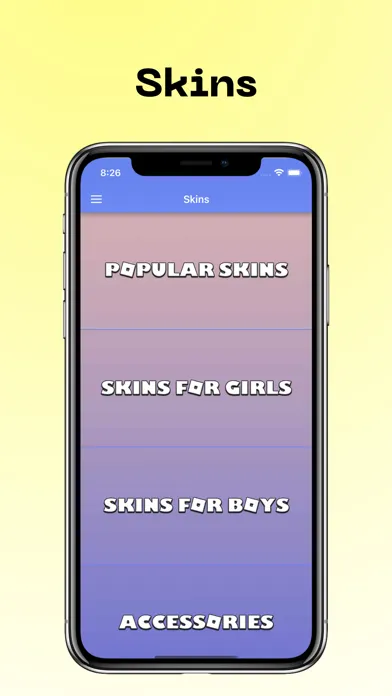 Ảnh chụp màn hình của Robux Codes & Skins for Roblox
