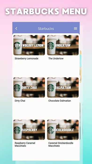 Secret Menu for Starbucks VIPs 스크린샷