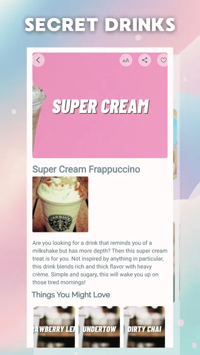 Secret Menu for Starbucks VIPs 스크린샷