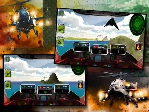 Скриншоты Air Gunship 3D - Strike Helicopter Cavalry Battle Simulator (Free Game) iPad 
