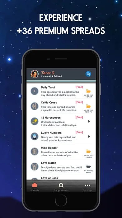 Screenshot di Tarot Q: Psychic Tarot Reading