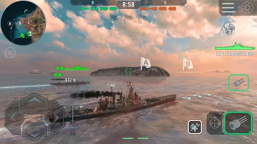 Capturas de pantalla de Warships Universe Naval Battle