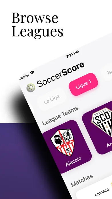 Soccer Scores - Live Score Screenshots