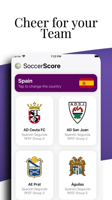 Soccer Scores - Live Score Screenshots
