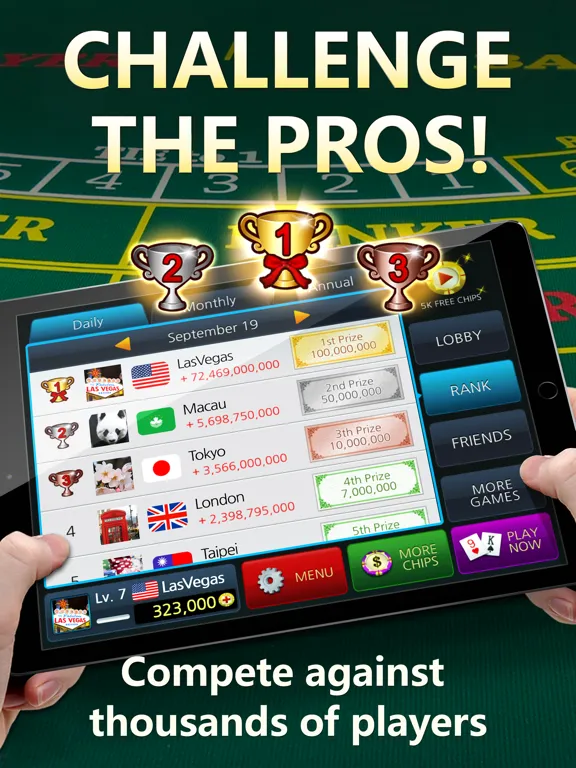 Captures d'écran de Baccarat Online 3D iPad 