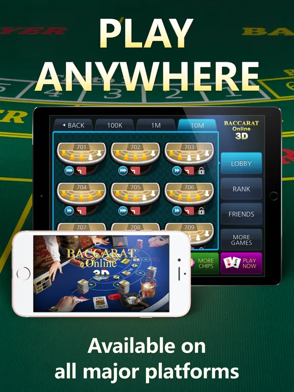 Captures d'écran de Baccarat Online 3D iPad 