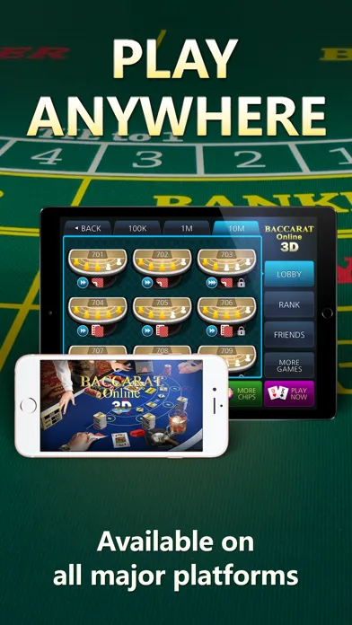Captures d'écran de Baccarat Online 3D