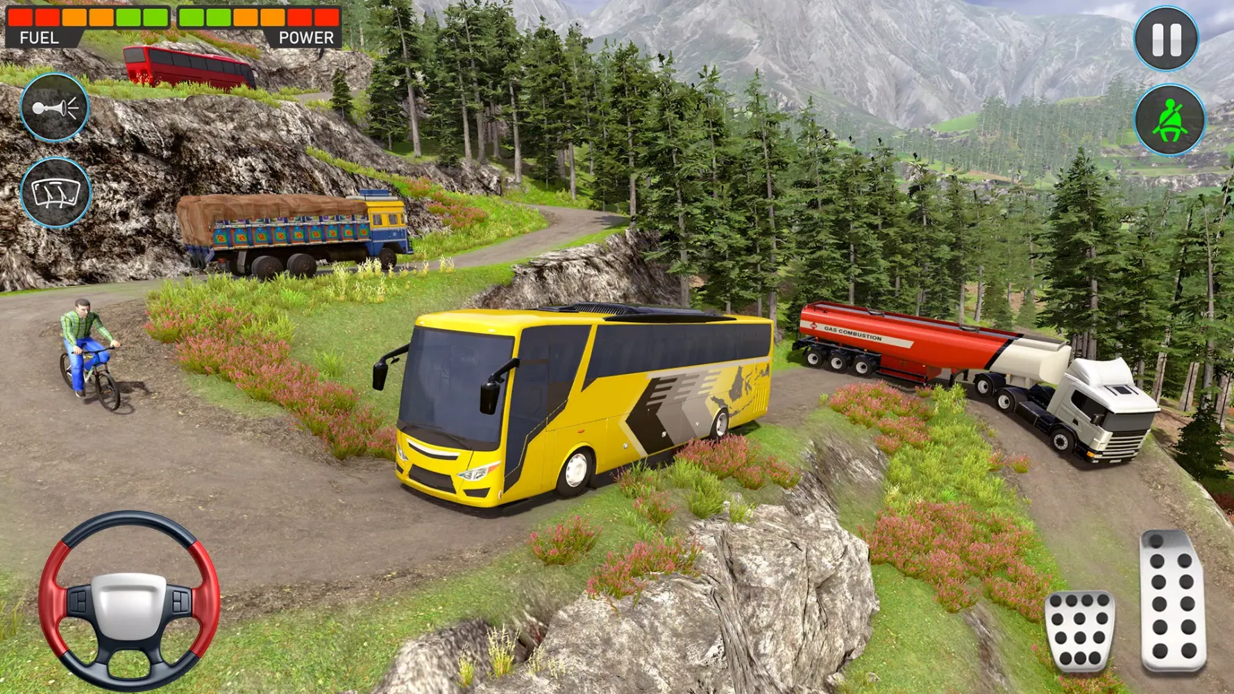 Capturas de tela do 4x4 Mountain car bus driving