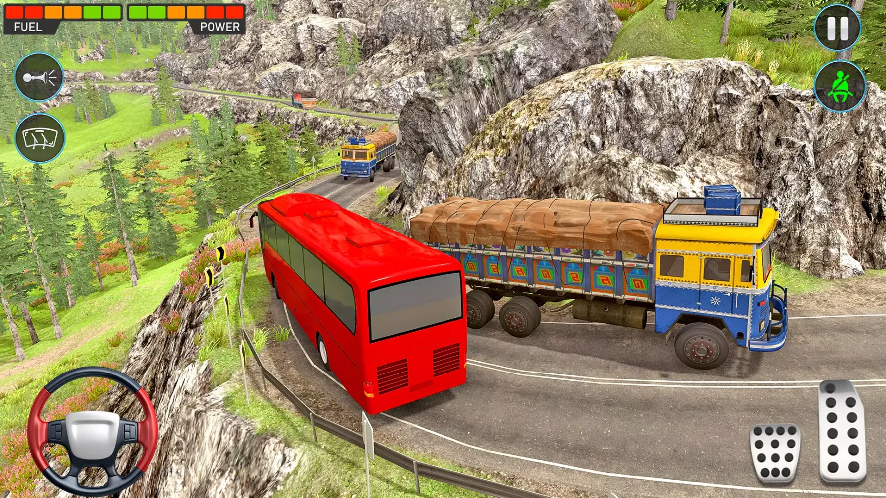 Capturas de tela do 4x4 Mountain car bus driving