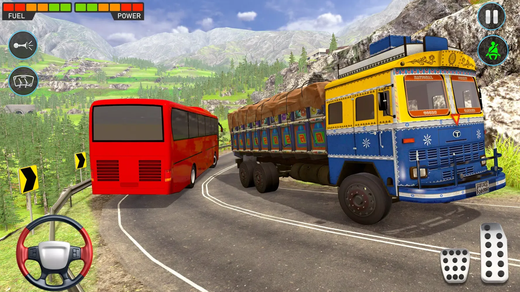 Capturas de tela do 4x4 Mountain car bus driving